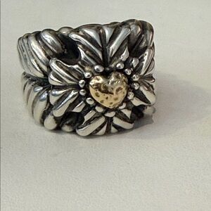 Dian Malouf 18k Gold and Silver Ring